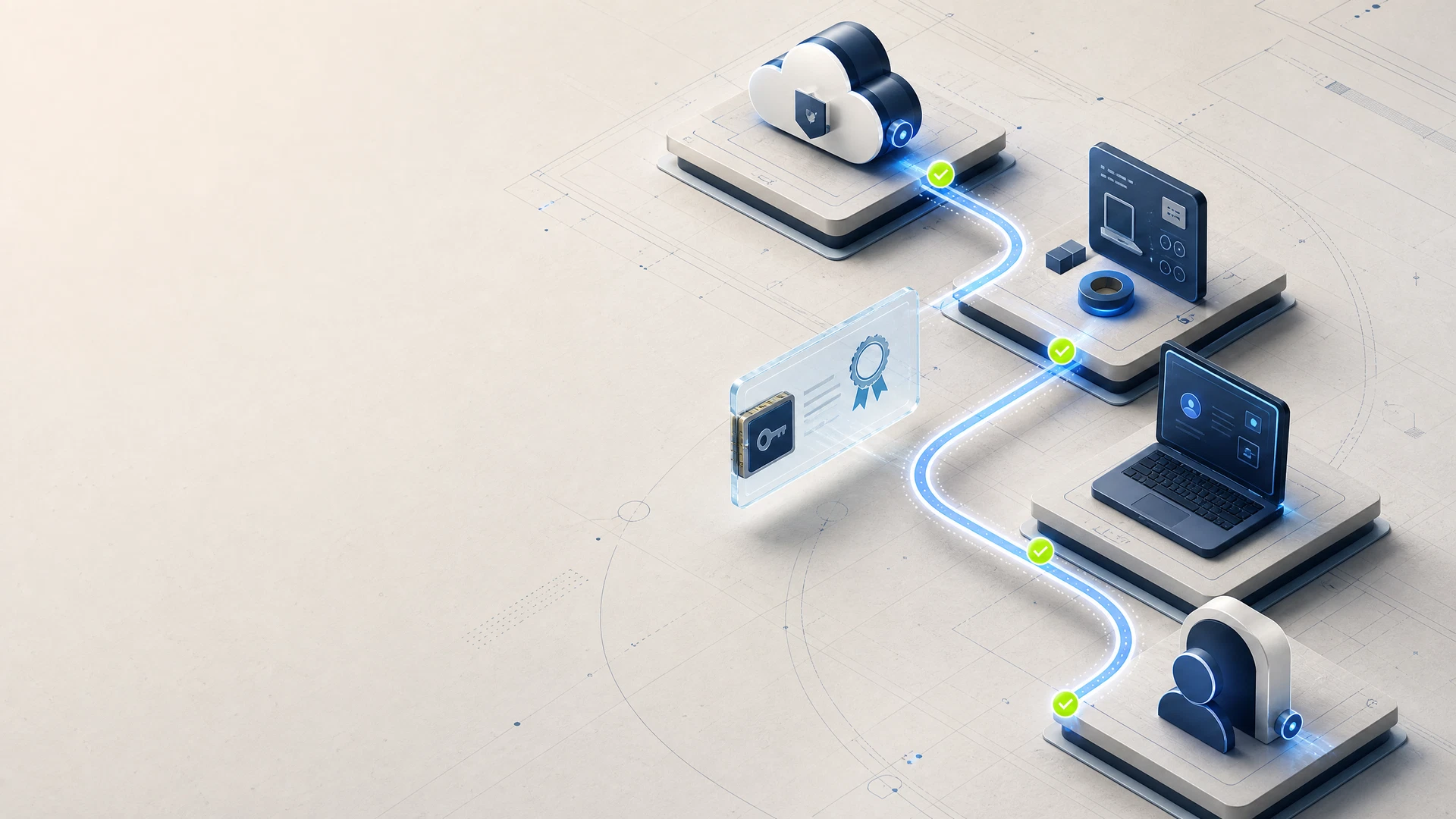 Certificate moving through a cloud trust path